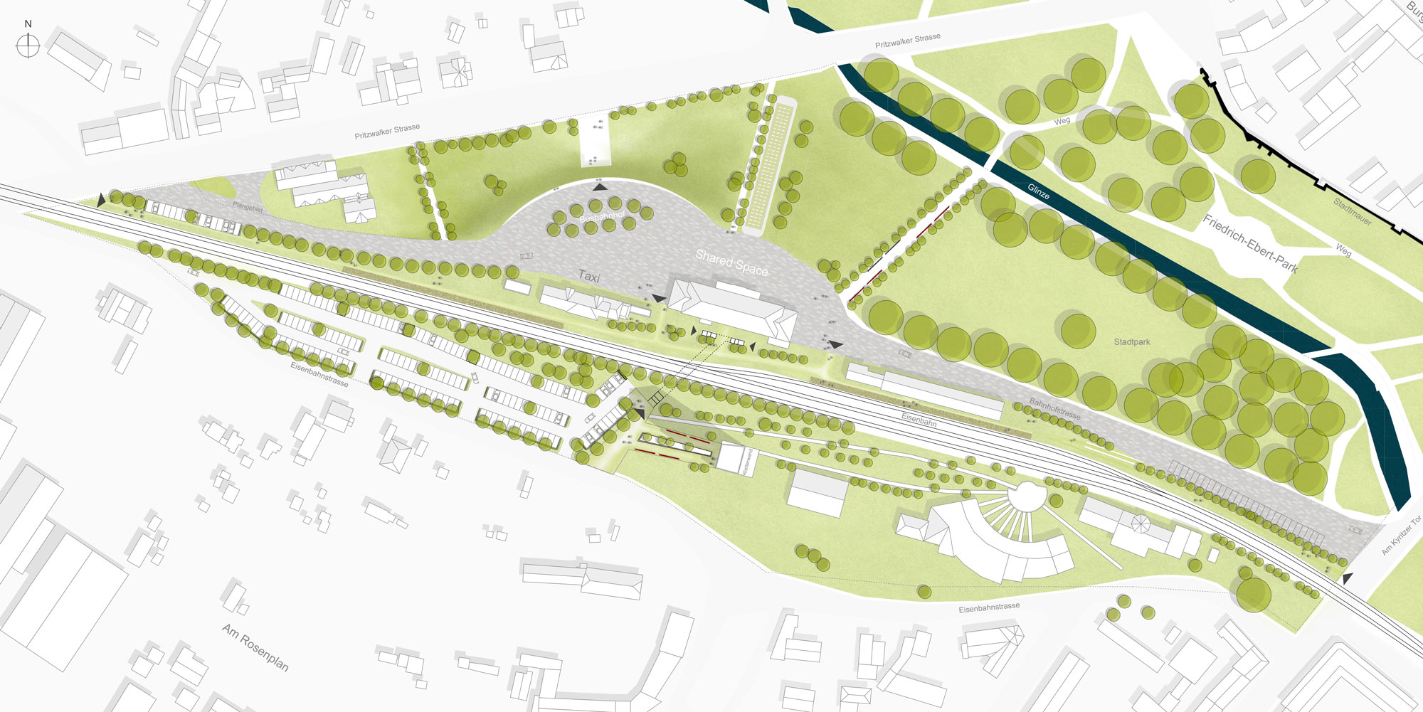 Lageplan Wittstock Bahnhof